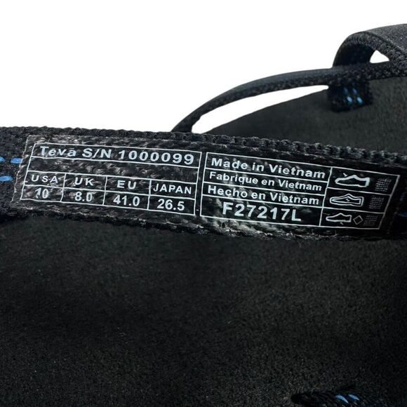 Teva 1000099 Mush Mandalyn Wedge Ola 2 Sandals Black Flip Flop Toe Post Women 10 - Picture 11 of 12